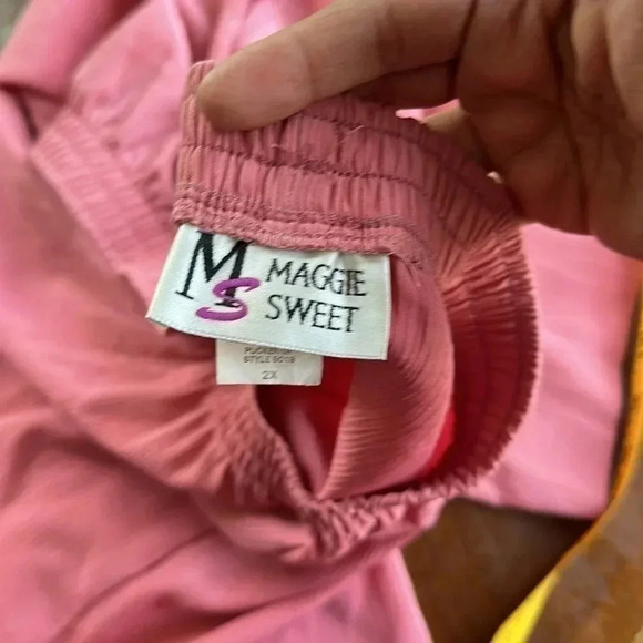 Maggie Sweet Flowy Shorts Pink Size 2X - Picture 9 of 9